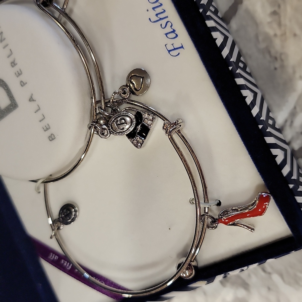 NIB Fashionista Stacked Charm Bracelets - Picture 2 of 3